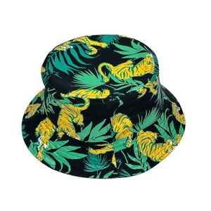 Bokeh Cotton Adults Bucket Hat Winter Fishing Beach Festival Sun Tigers